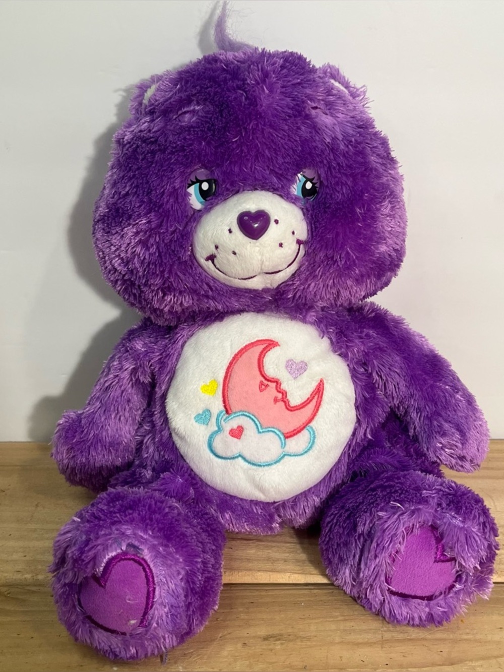 RARE 13" 2006 PLUSH FLUFFY FLOPPY PURPLE SWEET DREAMS CARE BEAR COLLECTIBLE HTF